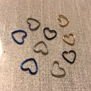 New/Never used Heart shaped hoops!